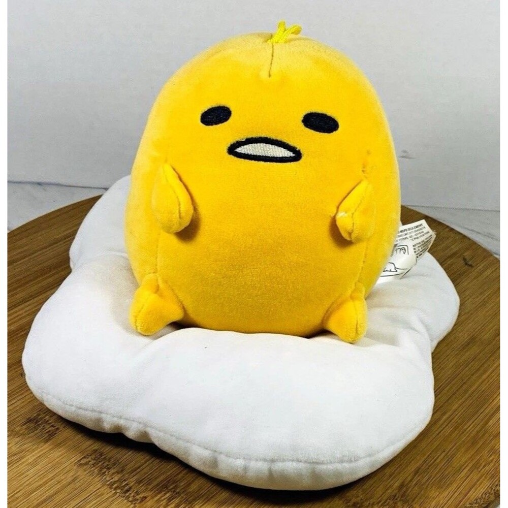 Gudetama chicken plush stuffed toy yellow/white small 6-14 in washable 2018